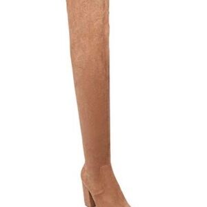 Steve Madden Jacoby Over-the-Knee Block Heel Boot - Tan